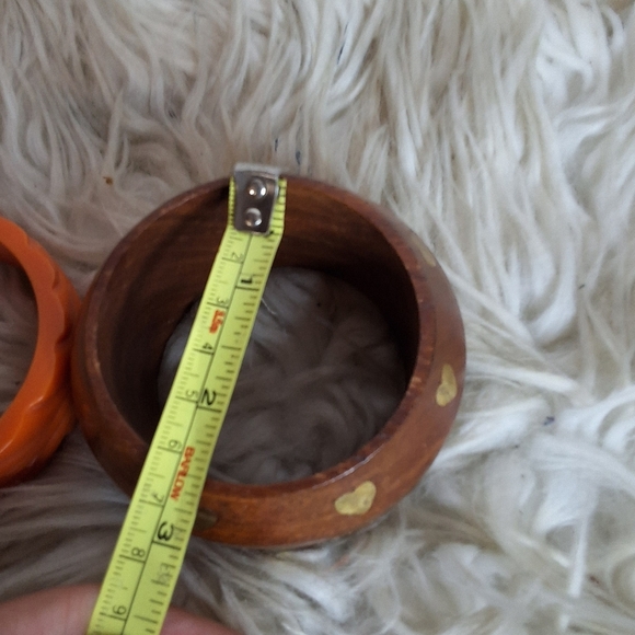 Vintage Orange and Brown Bangle Set - Picture 4 of 7